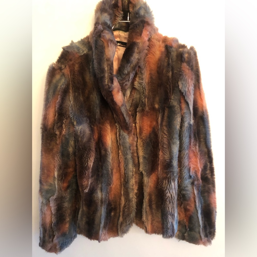 Miss Sixty Luxury Collection *RARE* Multi Colour Faux Fur Jacket